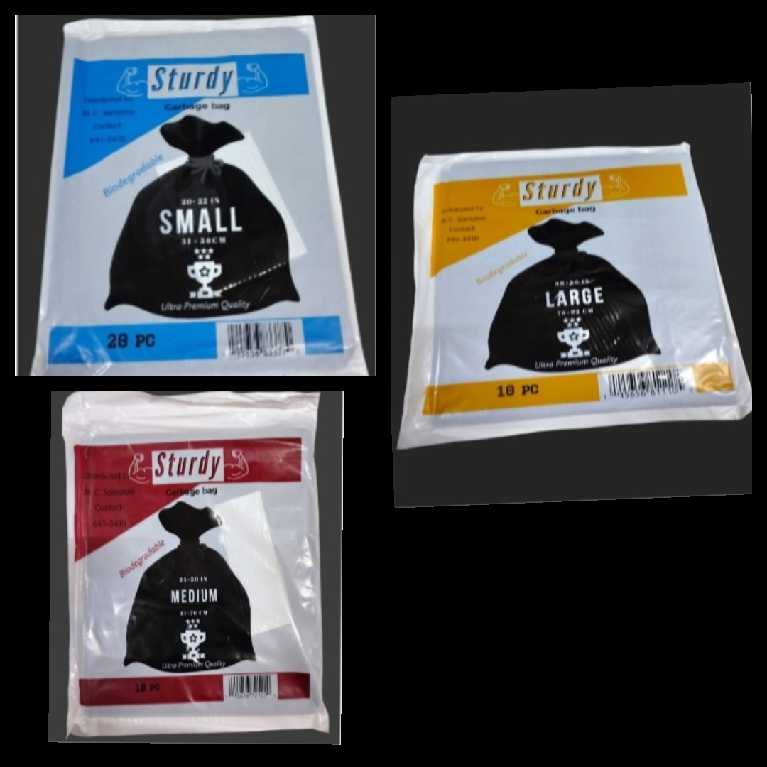 Sturdy Black Plastic Garbage Bags