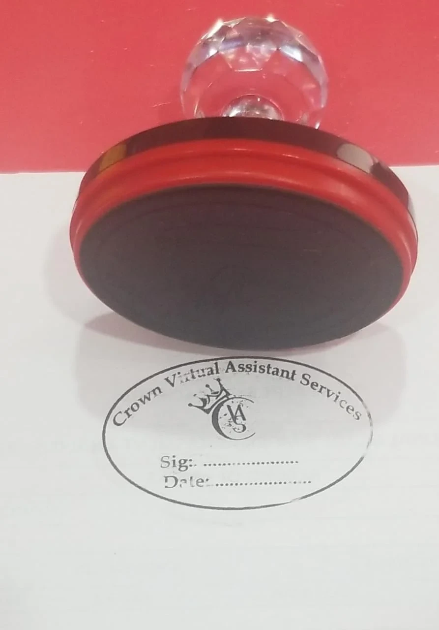 Oval Shape Rubber Stamp