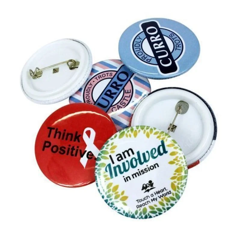 Metal Button Badges 15 pcs