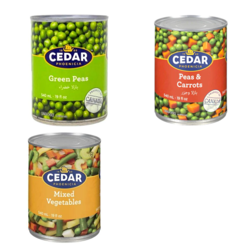 Cedar Green Peas,Peas & Carrot % Mixed Vegetables
