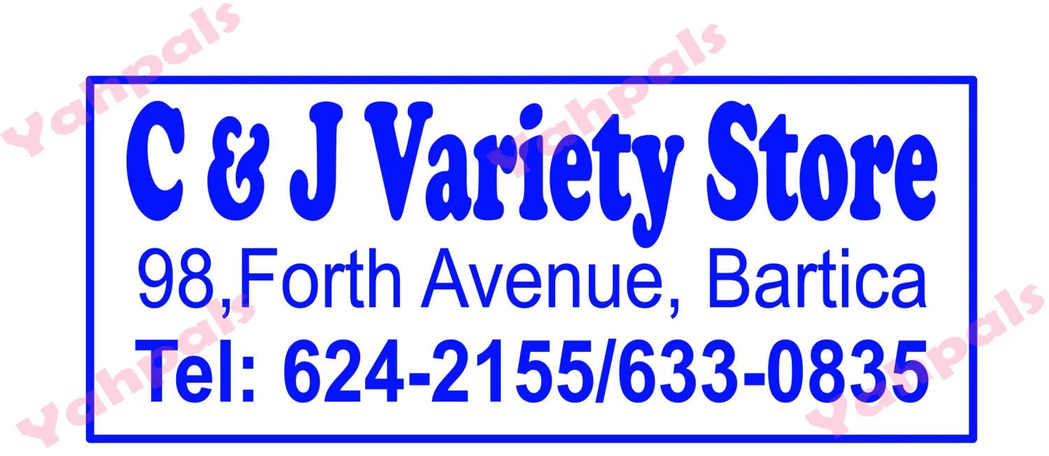 Rectangle Shape Company Logo Rubber Stamp