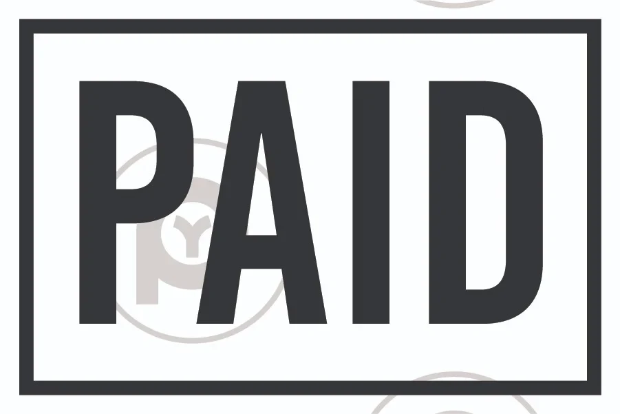 PAID Rubber Stamp