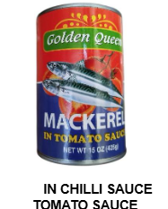 Golden Qeen Mackerel in Natural Oil & Tomato sauce
