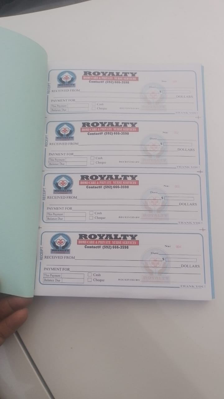 Receipt Books Full size