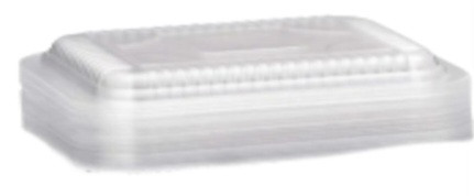 1/2 lbs Small Square Clear Foil Pan Lids