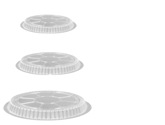 7" 8" 9" Round Clear Foil Pan Lids