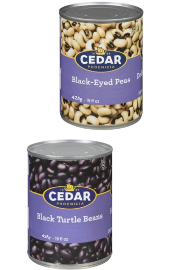 Cedar Black Eye Peas & Blacked Turtle Beans